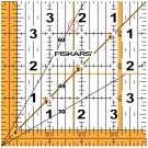 Fiskars Square Acrylic Ruler-4-1/2"X4-1/2"