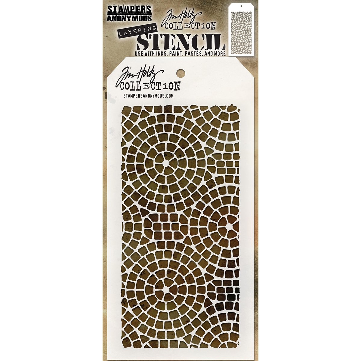 Tim Holtz Layered Stencil 4.125"X8.5"-Mosaic