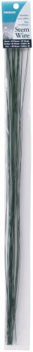 Panacea Cloth Covered Stem Wire 22 Gauge 18" 20/Pkg-White