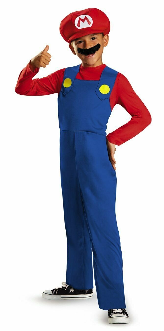 Disguise Super Mario Brothers Classic Boys Costume, Small (4-6)