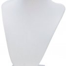 Darice Bust Necklace Stand 9 Inches White Velvet