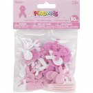 Darice Breast Cancer Ribbons Foam Stickers Pink Assorted