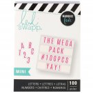 American Craft Heidi Swapp Mega Pack Lightbox Inserts Mini Alphabet/Pink
