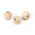 Darice Big Value Wood Round Bead, Natural, 25mm