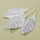 Darice Victoria Lynn Single Rose Leaf Metallic Silver 2.5 inches