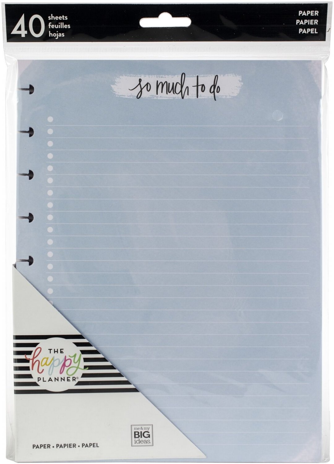 Happy Planner Medium Full Sheet Fill Paper 40/Pkg-Student, So Much To Do