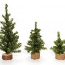 Darice Christmas Floral Canadian Pine Tree with Wood Look Base 32 tips