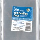Darice Plastic Self Sealing Bags 4.125 X 6.125 Inches Clear