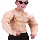 Fun World Boys Bodybuilder Muscle Shirt Costume, Tan, Medium (8-10), Multicolor