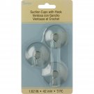 Darice Suction Cups Clear with Silver Hooks 42mm