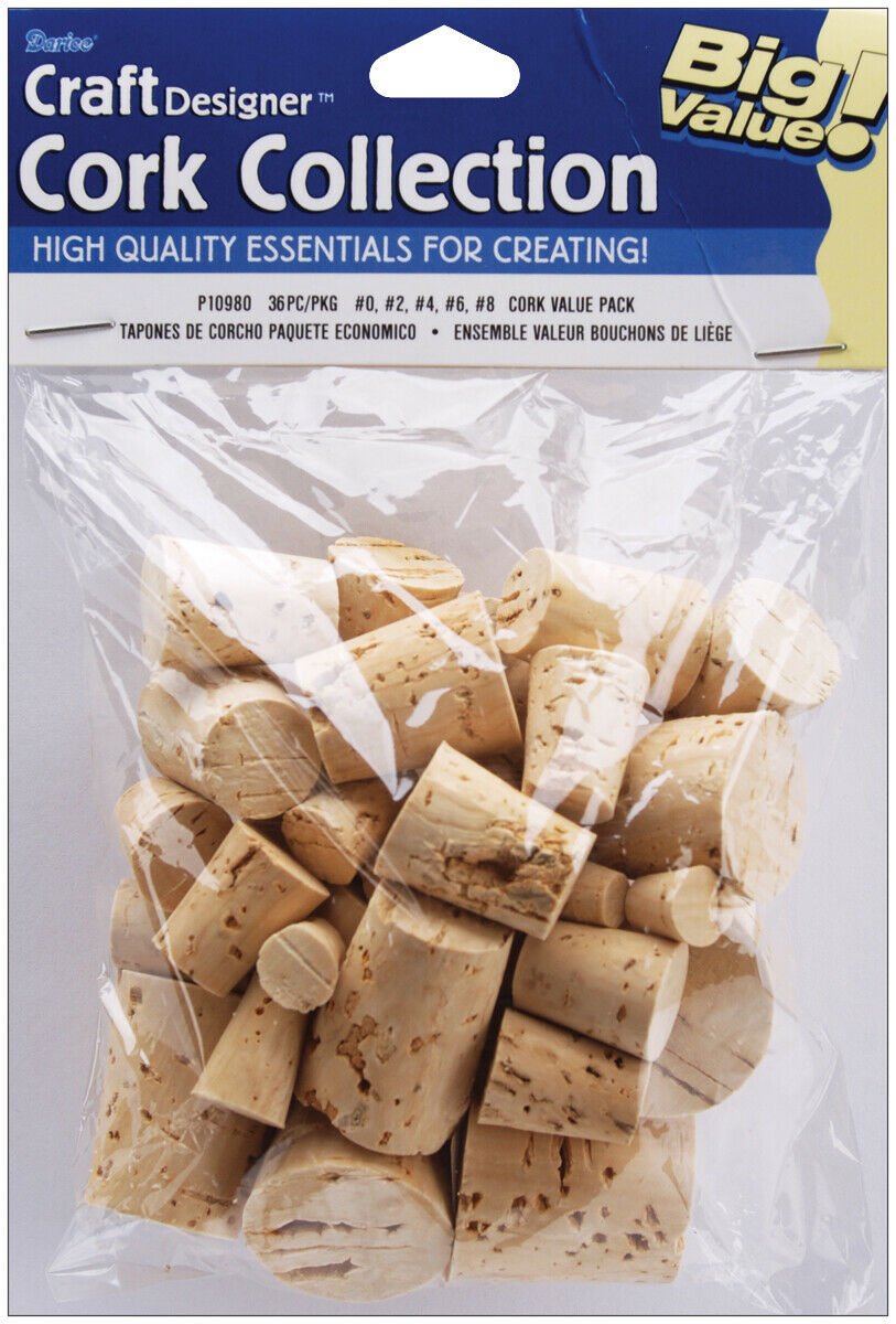 Darice Cork Collection Stoppers Assorted Sizes