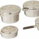 Darice Dollhouse Miniature Scale Silver Stovetop Cookware Set 0.75 x 1 Inches