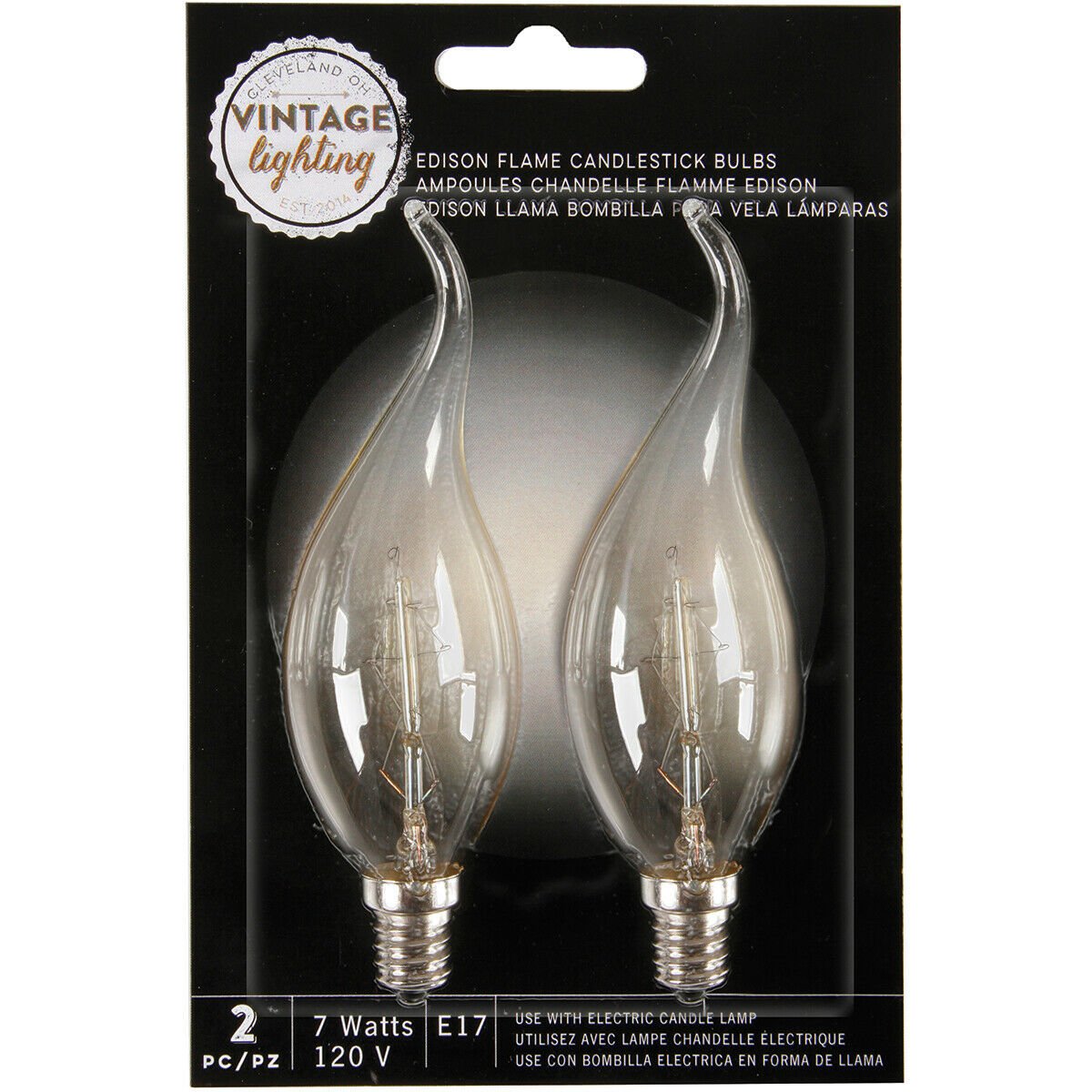 Darice Edison Flame Candlestick Bulbs 7 Watts