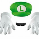 Disguise Men's Nintendo Super Mario Bros Luigi Adult Costume Accessory Kit