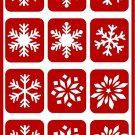 Armour Over N Over Stencil Snowflakes