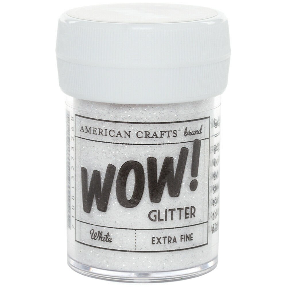 American Crafts Wow Extra Fe Glitter 1Oz White