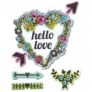 Sizzix Framelits Die With Clear Acrylic Stamp Set Hello Love