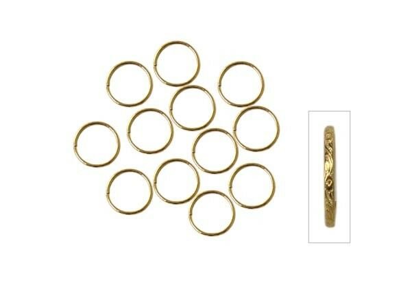 Darice Scroll Pattern Wedding Ring Gold 3/4 inches Big Value