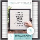 American Crafts DCWV Framed Letterboard 16X16 inches Black with White Insert