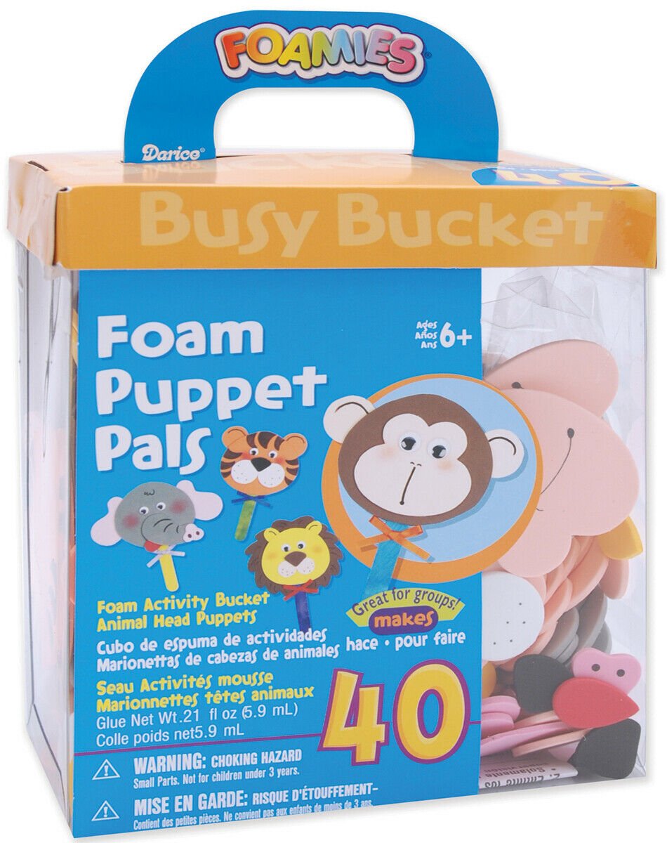 Darice Foamies Puppet Pals Activity Bucket Animals