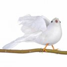 Darice Bird with Mica Dove White 7 Inches