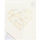 American Crafts  Color Reveal Collection Watercolor Panel 13 X 16 Geo Heart
