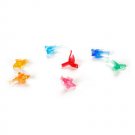 Darice 100 Piece Medium Holiday Ceramic Tree Accessories Bird Pin Multicolor