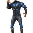 Rubie's Men's Deluxe Black Panther Muscle Chest Battle Suit Costume, Standard