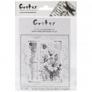Crafty Individuals Unmounted Rubber Stamp 4.75"X7" Pkg-Floral Postcard