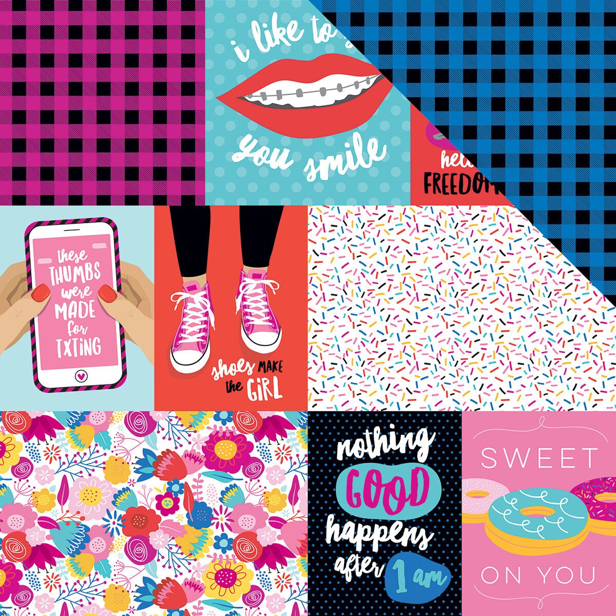 Bella Blvd Addison Collection 12 X 12 Double Sided Paper Daily Details