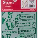 Stamperia Stencil D 7.87"X5.91"-Time Is An Illusion