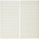American Crafts - Thickers - Foam Alphabet Stickers - Rockabye - White