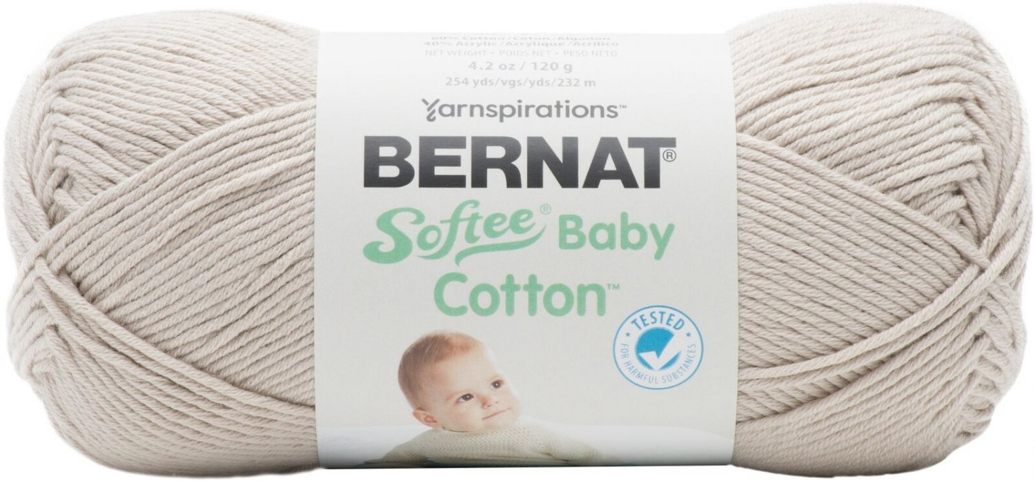 Bernat Softee Baby Cotton Yarn-Feather Gray