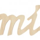 Darice Wood Script Words Smile 3 X 7 Inches