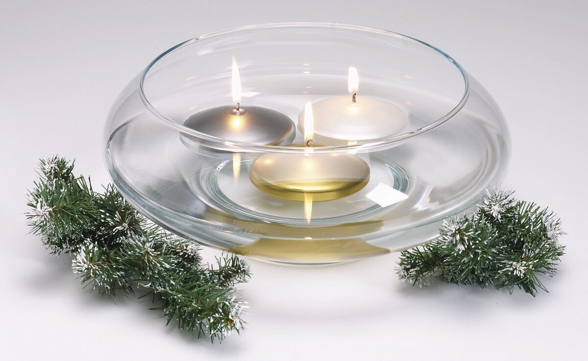 Darice Unscented Floating Candle Disk Metallic Gold