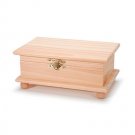 Darice Wood Box Hinged with Ball Legs 7.625 x 4.625 x 3.5 inches