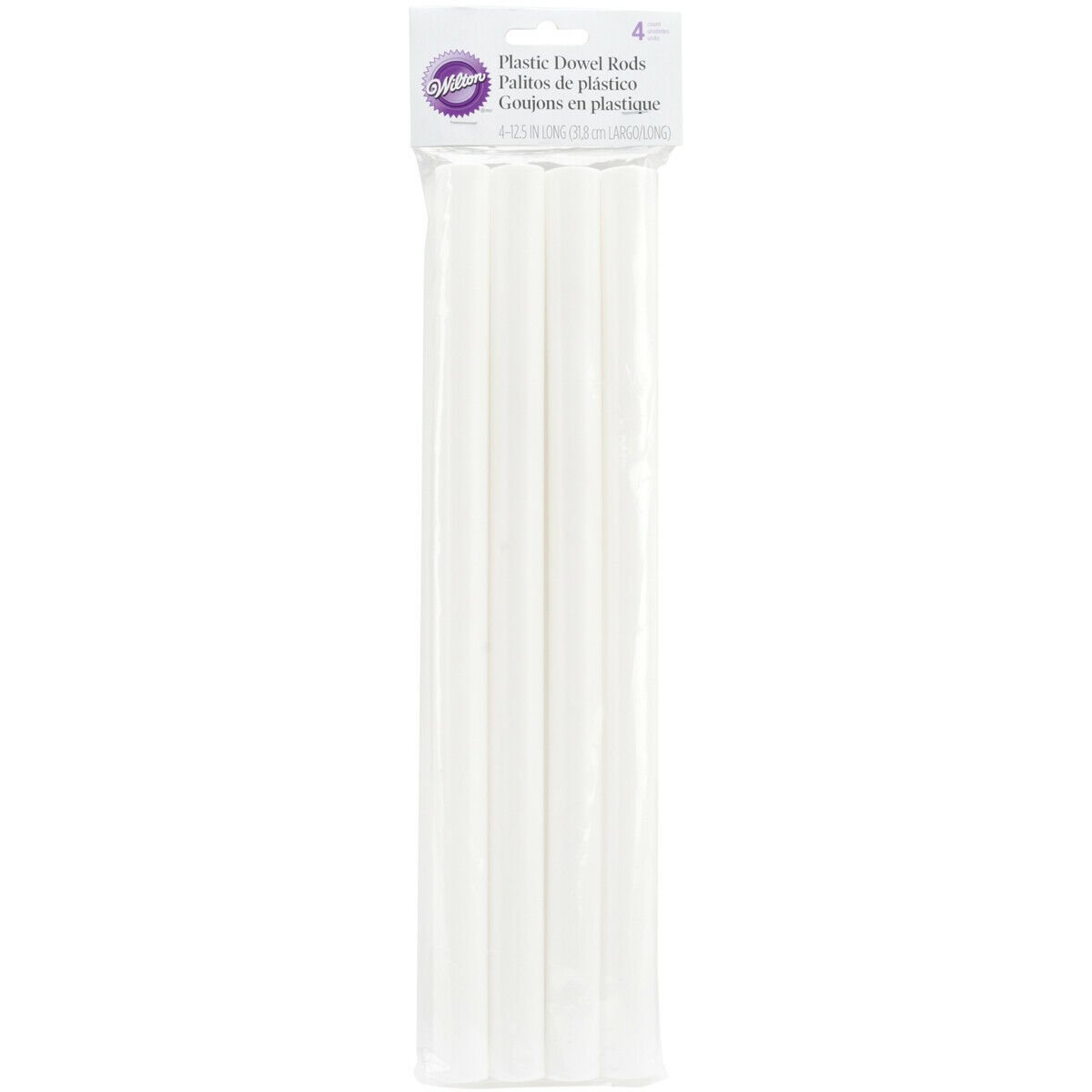 Plastic Dowel Rods 4/Pkg-12.5"