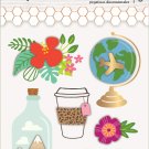 Chasing Adventures Layered Stickers 6/Pkg-W/Gold Foil Accents