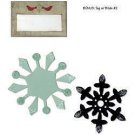 Sizzix Bigz Die with Bonus Sizzlits, Snowflakes and Tag with Birds, Grey