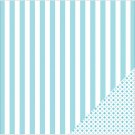 American Crafts Basics Double Sided Cardstock With 12 X 12  Sky Blue Stripe