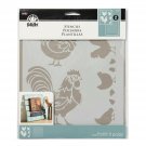 Plaid Folkart Chicken Coop Coordinating Stencils  8.5 X 9.5 Inches