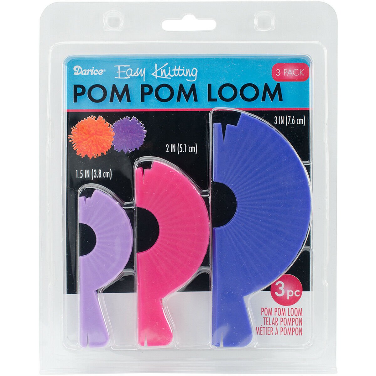 Darice Assorted Colors Pom Pom Loom