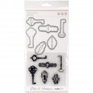 Kaiser Craft Decorative Dies And Clear Acrylic Stamps Keys And Locks