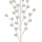 Darice Christmas Floral White Pearl Spray 35 pearls