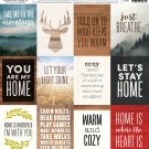 American Crafts -Warm And Cozy - Cardstock 12 x 12 Paper Pattern Warm Quotes