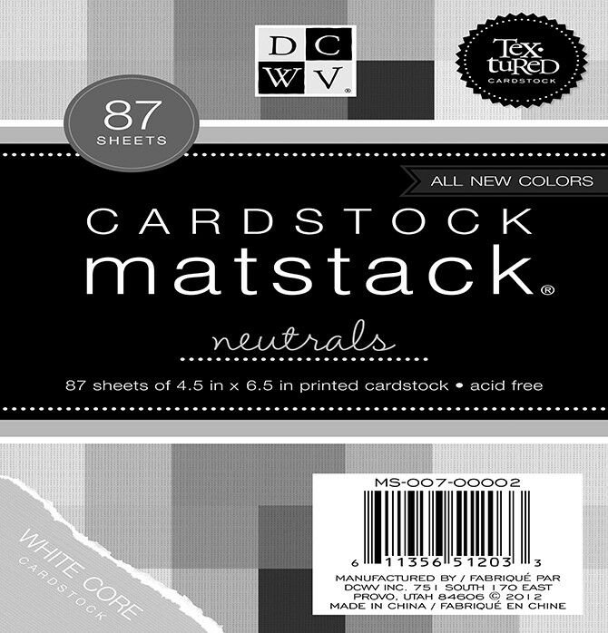 American Craft - Cardstock Stack - White Core - Textured - 4.5 x 6.5 - Neutrals