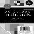American Craft - Cardstock Stack - White Core - Textured - 4.5 x 6.5 - Neutrals