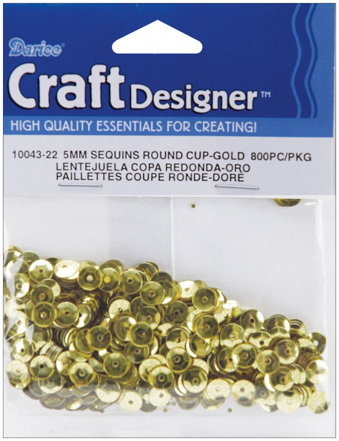 Darice Cupped Sequins Gold 5mm&Acirc;&nbsp;