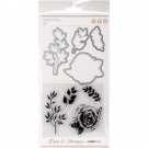 Kaiser Craft Decorative Dies And Clear Acrylic Stamps Rose