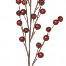 Darice Berry Spray - 35 Berries - Burgundy and Burgundy Glitter Mix